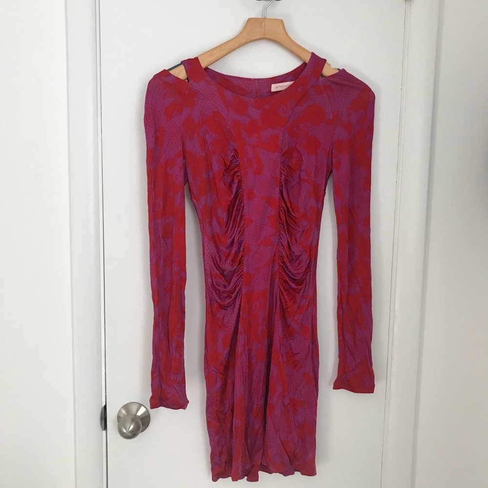Printed cutout dress